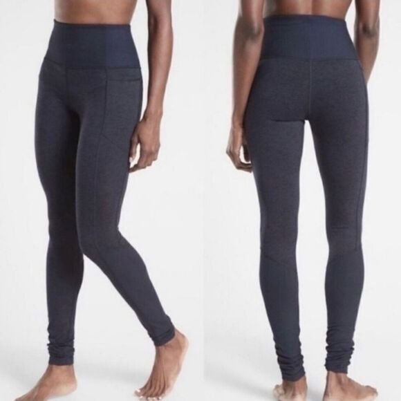 Athleta Heel Tight in Heathered Navy Blue Size 1X - Picture 1 of 14